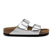 Birkenstock Silver Arizona Sandaler med Justerbara Spännen Gray, Dam