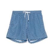 Fedeli Navy Blue Beachwear Dragsko Shorts Blue, Herr