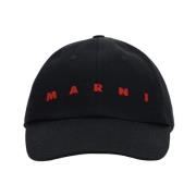 Marni Monogram Print Baseball Hat Black, Herr