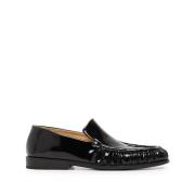 Marsell Svart lackläder loafer Black, Dam