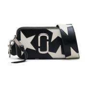 Marc Jacobs Svart Läder Patchwork Axelväska Black, Dam