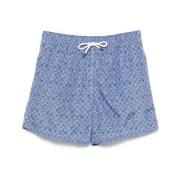 Fedeli Navy Blue Badkläder Dragsko Shorts Blue, Herr