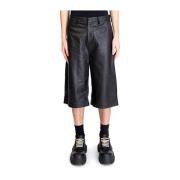 Entire Studios Svarta Lädershorts Black, Herr