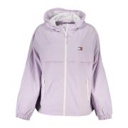 Tommy Hilfiger Lila Sportig Huva Jacka med Logotyp Purple, Dam