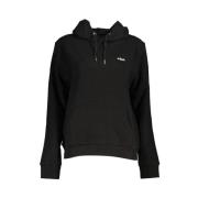 Fila Svart Bomull Huvtröja Sweatshirt Black, Dam