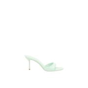 Paris Texas Chic Stiletto Häl Patentläder Sandaler Green, Dam