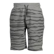 Cavalli Class Sportiga Bermuda Shorts med Kontrastdetaljer Gray, Herr