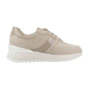 Geox Stiliga Casual Sneakers för Kvinnor Beige, Dam