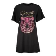 Cavalli Class Kortärmad Rund Hals T-shirt Dam Svart Black, Dam