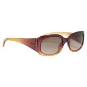 Dior Vintage Pre-owned Plast solglasgon Brown, Dam