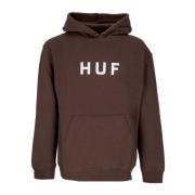 HUF Logo Herr Hoodie Choklad Brown, Herr