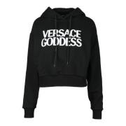 Versace Bomullssamling Maglia Skjorta Black, Dam