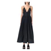 Philosophy di Lorenzo Serafini Svart Triangle Maxi Klänning Elegant St...