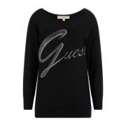 Guess Sophie Bat Dam Sweatshirt Black, Dam