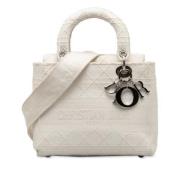 Dior Vintage Pre-owned Canvas dior-vskor White, Dam