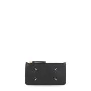 Maison Margiela Svart Pebble Läderkorthållare Black, Unisex