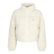 Tommy Hilfiger Sherpa Pufferjacka Vit Beige, Dam