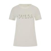 Guess Bomull Logo T-shirt - Vit White, Dam