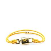 Louis Vuitton Vintage Pre-owned Laeder armband Yellow, Dam