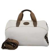 Hermès Vintage Pre-owned Canvas handvskor White, Dam