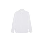 Saint Laurent Bomullspoplin Figursydd Skjorta White, Herr