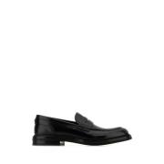 Dolce & Gabbana Klassiska svarta läderloafers Black, Herr