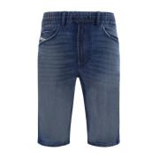 Diesel Shorts med broderad logotyp och elastisk midja Blue, Herr