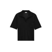 Saint Laurent Ull Polo med Brodyr Black, Herr