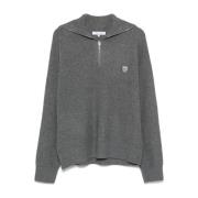 Maison Kitsuné Grå Tröja för Män Aw24 Gray, Herr