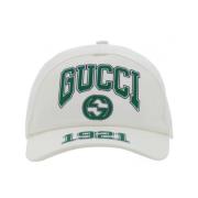 Gucci Baseball Logo Cap Justerbar Kardborreknäppning Beige, Herr