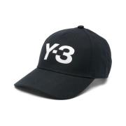 Y-3 Svart keps med utsmyckningar Black, Herr