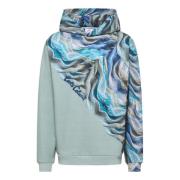 Carlo Colucci Minimalistisk Stickad Hoodie Blue, Herr