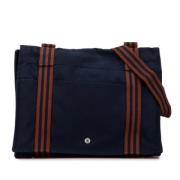 Hermès Vintage Pre-owned Canvas axelremsvskor Blue, Dam