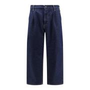 Carhartt Wip Lös Tapered Fit Jeans med Pinces Blue, Herr