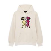 Iuter Bomullstickat och Sweatshirts, Fighters Hoodie Beige, Herr