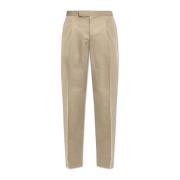 Brioni Veckade byxor Beige, Herr