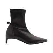 Courrèges Stretch Läder Ankelboots Black, Dam