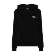 A.p.c. Ekologisk Bomull Hoodie Standard Rue Madame Black, Dam