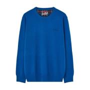 MC2 Saint Barth Blå Logo Jersey Sweaters Blue, Herr