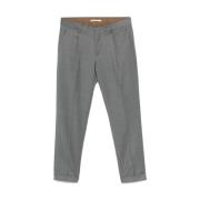 Briglia Slim Fit Grå Ullbyxor Gray, Herr