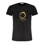 Trussardi Kortärmad Logotyp Tryck T-shirt Svart Black, Herr