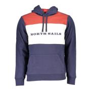 North Sails Blå hoodie med brodyr och logotyp Multicolor, Herr