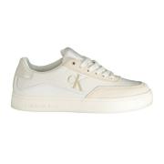 Calvin Klein Sportiga vita sneakers med logotyptryck White, Dam