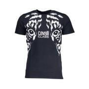 Cavalli Class Blå Bomull Tryckt Logotyp T-shirt Blue, Herr