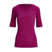 Ralph Lauren Boat Neck Blouse Purple, Dam