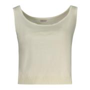 Guess Vit Broderad Tanktop med Breda Band White, Dam