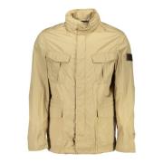 Gant Sportig Beige Jacka med Huva och Fickor Beige, Herr