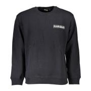 Napapijri Svart Sweatshirt med Tryck och Långa ärmar Black, Herr