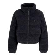 Tommy Hilfiger Svart Sherpa Teddy Puffer Jacka Black, Dam