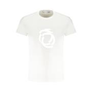 Trussardi Bomull Logo Print Kortärmad Tee White, Herr